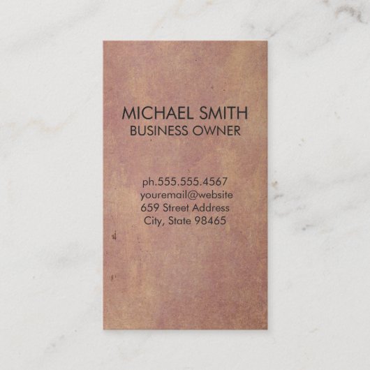 Vintage Textur Visitenkarte (Vorderseite)