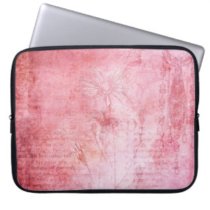 Vintage texture scrapbook pink laptopschutzhülle