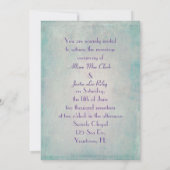 Vintage Texturhochzeit Einladung (Rückseite)