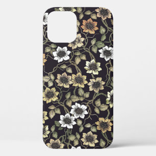 Vintage Texturierter Anemonen-Blumenhintergrund Case-Mate iPhone Hülle