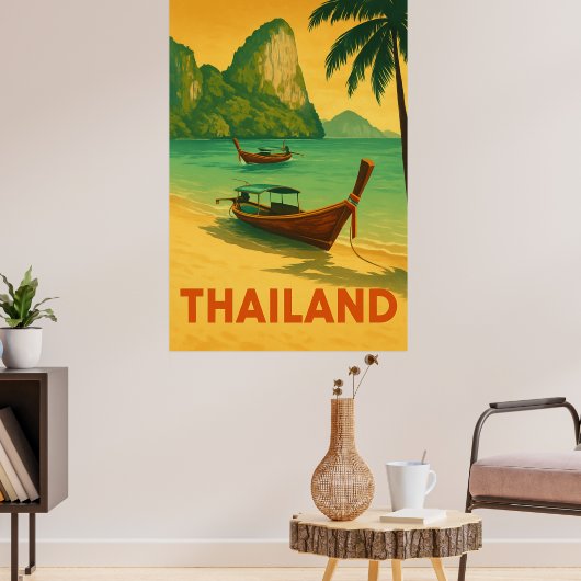 Vintage-Thailand-Strandparadies Poster (Wohnzimmer 3)