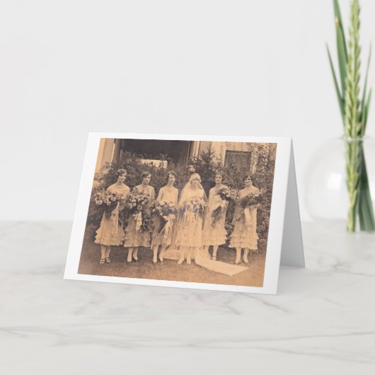 Vintage - Thank You, Bridesmaid Dankeskarte (Vorderseite)