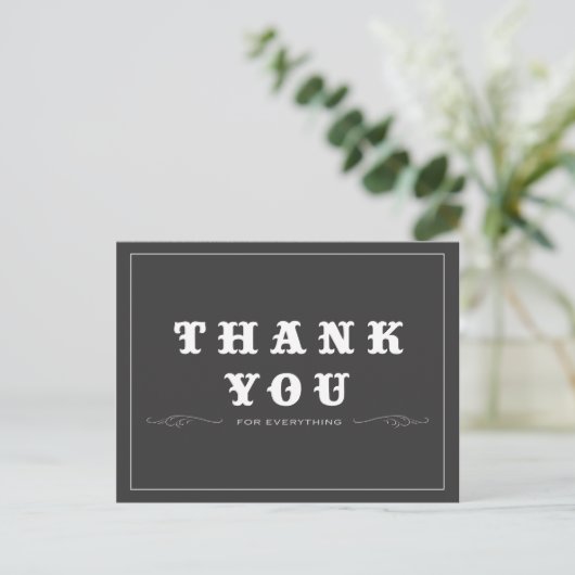 Vintage Thank You Postcard Postkarte (Stehend Vorderseite)