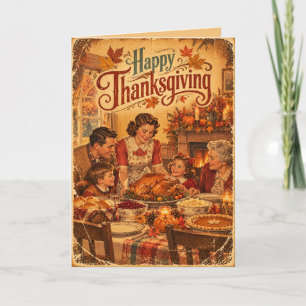 Vintage Thanksgiving Dankbar für Frauenrechte Feiertagskarte