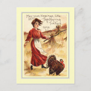 Vintage Thanksgiving Feiertagspostkarte