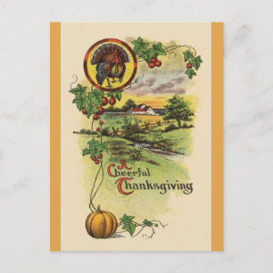Vintage Thanksgiving Feiertagspostkarte