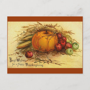 Vintage Thanksgiving Feiertagspostkarte