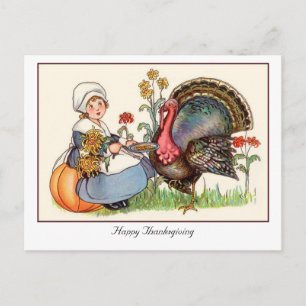 Vintage Thanksgiving Feiertagspostkarte