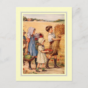 Vintage Thanksgiving Feiertagspostkarte