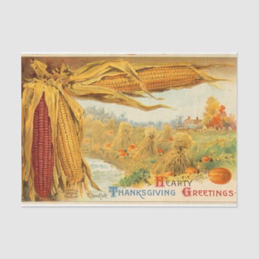 Vintage Thanksgiving Mix Series Design 16 Seidenpapier (Vorderseite)