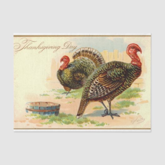 Vintage Thanksgiving Mix Series Design 17 Seidenpapier (Vorderseite)