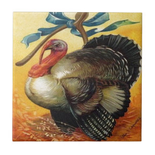 Vintage-Thanksgiving-Pute Fliese