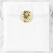 Vintage Thanksgiving Runder Aufkleber (Tasche)
