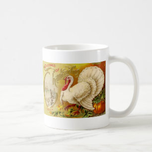 Vintage-Thanksgiving-Truthahn-Tasse Kaffeetasse