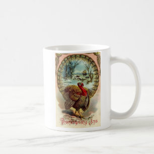 Vintage-Thanksgiving-Truthahn-Tasse Kaffeetasse