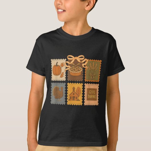 Vintage Thanksgiving,turkey,pumpkin, Autumn Tee Fu (Vorderseite)