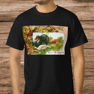 Vintage Thanksgiving, wilde Truthähne Herbstfarben T-Shirt
