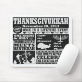 Vintage Thanksgivukkah Mausunterlage Mousepad (Mit Mouse)
