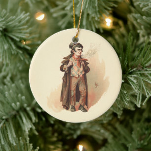 Vintage The Artful Dodger Oliver Twist Keramik Ornament