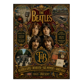 Vintage-The-Beatles-Band-Legende-Wandkunstposter Poster