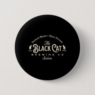 Vintage The Black Cat Brewing Co Katzenliebhaber G Button