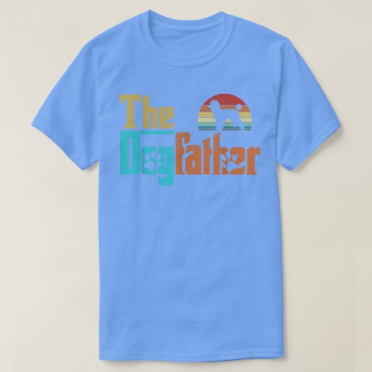 Vintage The Dogfather Pudel-Hundebesitzer T-Shirt (Design vorne)
