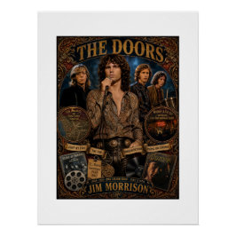 Vintage-The-Doors-Jim-Morrison-Rockband-Poster Poster