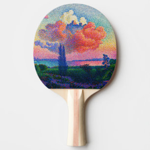 Vintage The Pink Cloud (1896) Gemälde Tischtennis Schläger