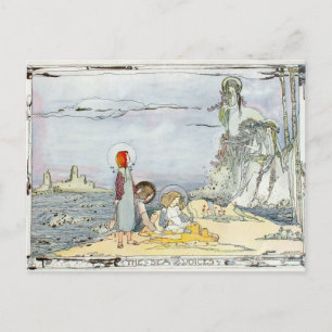 Vintage "The Sea Voices" von Jessie M. King Postkarte
