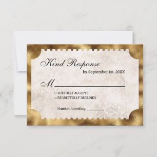 Vintage-Theater-Kino-Ticket RSVP Karte