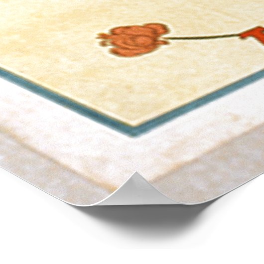 "Vintage Theaterkunst - Eine Drummerin Poster (Ecke)