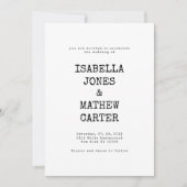 Vintage Thema Schreibmaschine Schriftart rustikale Einladung (Vorderseite)