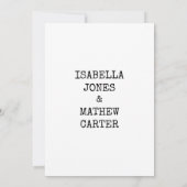 Vintage Thema Schreibmaschine Schriftart rustikale Einladung (Rückseite)