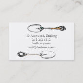 Vintage themed Cateringgeschäftskarte Visitenkarte (Rückseite)