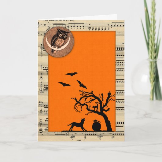 Vintage Themed Halloween-Karte Karte (Vorderseite)