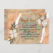 Vintage THEMEN DANKEN SIE KARTE (Vorne/Hinten)