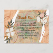 Vintage THEMEN DANKEN SIE KARTE (Vorderseite)