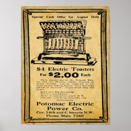 Vintage Thermax Electric Toaster Print Poster