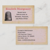 Vintage Thimble Seamstress Zulieferkarten Visitenkarte (Vorne/Hinten)