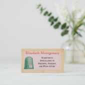 Vintage Thimble Seamstress Zulieferkarten Visitenkarte (Stehend Vorderseite)