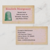 Vintage Thimble Seamstress Zulieferkarten Visitenkarte (Vorne/Hinten)