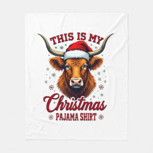 Vintage This Is My Christmas Pyjama-Shirt Highland Fleecedecke