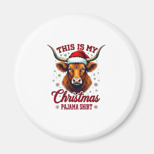 Vintage This Is My Weihnachts-Pyjama-Shirt Highlan Magnet