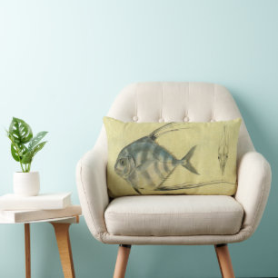 Vintage Threadfin Trevally, afrikanischer Pompano Lendenkissen