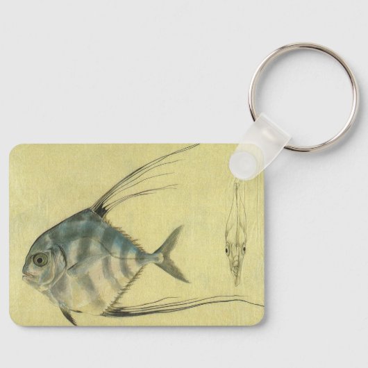 Vintage Threadfin Trevally, afrikanischer Pompano  Schlüsselanhänger (Vorderseite)