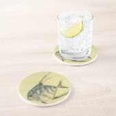 Vintage Threadfin Trevally, afrikanischer Pompano Untersetzer (Seite)