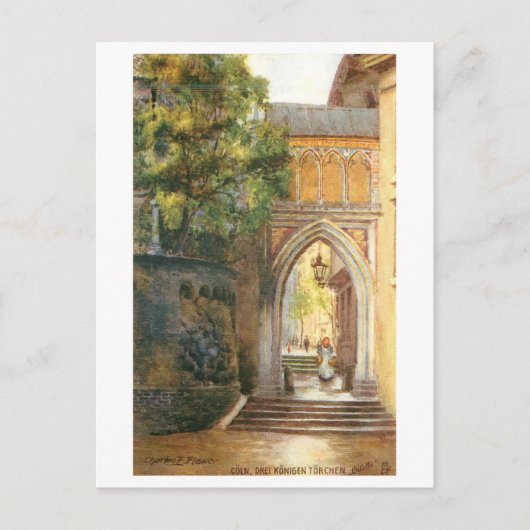Vintage Three Kings Gate, Germany Postkarte (Vorderseite)