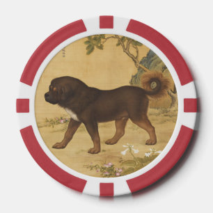 Vintage Tibet-Mastiff Kaiserliche Chinesische Kuns Pokerchips