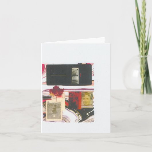 Vintage Ticket and Leaf Note Card Karte (Vorderseite)