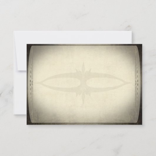 Vintage Ticket Style Wedding RSVP (Rückseite)